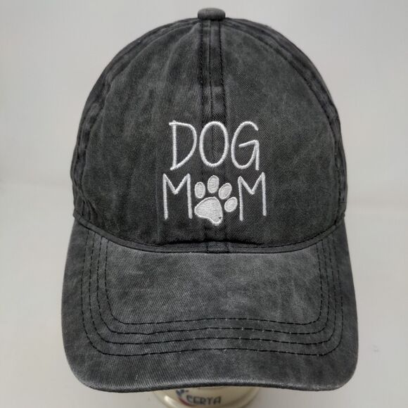 David & Young Women's Slideback Hat Gray OSFM Dog Mom Embroidered Logo - Picture 3 of 11